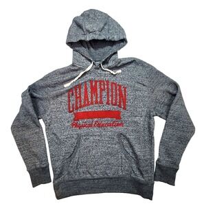 Champion Hoodie Men's Large‎ Gray Fleece Lined Drawstring Long Sleeve Pullover